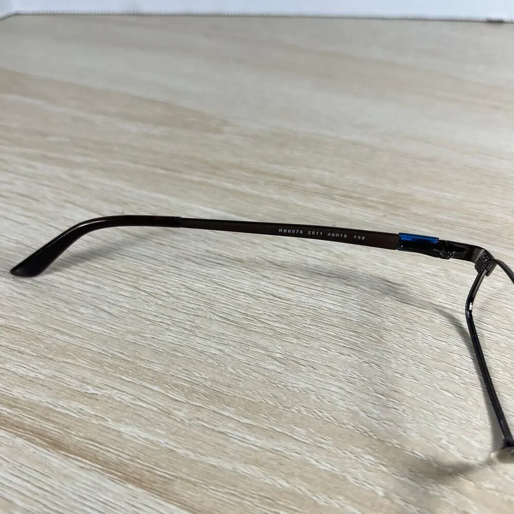 Ray-Ban RB6076 2511 Brown Metal Full Rim Eyeglasses 49-19 135 FRAMES ONLY